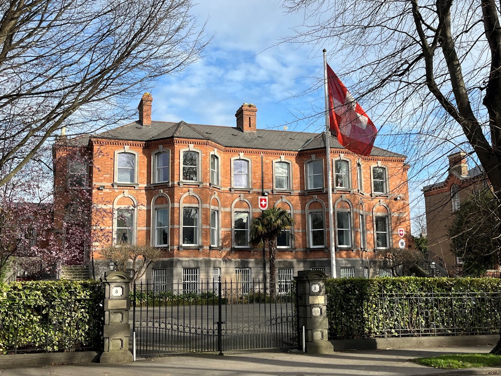 Le bâtiment de l'ambassade à Dublin